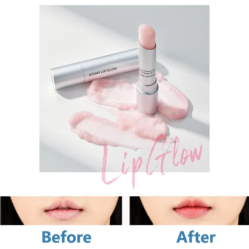 Vista 5 de Atomy Lip Glow 0.12 oz x 2 EA - Bálsamo hidratante para el cuidado de los labios con color rosa natural
