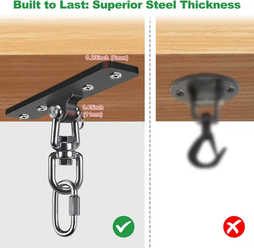 Vista 2 de SELEWARE Colgador de Saco de Boxeo de Servicio Pesado y Abrazadera de Viga para Boxeo, Muay Thai, MMA Beam & Ceiling Mount Heavy Bag Hanger with G