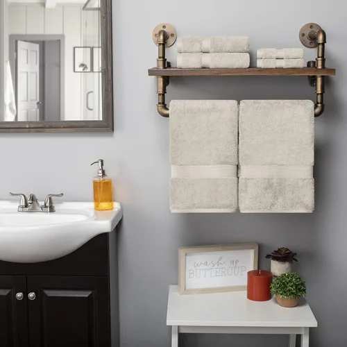 Vista 181 de BNM Toallas de Algodón Egipcio de Peso Pesado, Ideales para Baño, Ducha, Spa, Hotel, 800 GSM, Toallas Faciales/de Aseo, Toallas de Mano, Toallas