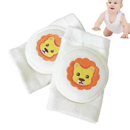 Vista 6 de Rodillera para bebé, rodillera antideslizante para gatear, protectores de rodilla elásticos ajustables para niños, rodillera de algodón suave
