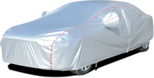 Vista 30 de Tecoom Funda impermeable para todo tipo de clima, resistente al viento, protector de granizo con forro polar y puerta con cremallera, protección
