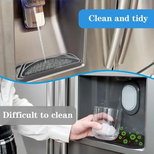 Vista 6 de Vodolo Recogedor de goteo para refrigerador para bandeja de agua, bandejas de goteo para dispensador de bebidas, almohadillas para bandeja de goteo