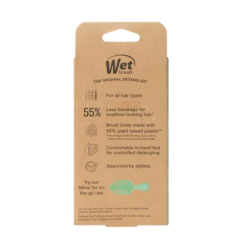 Vista 11 de Wet Brush Go Green - Cepillo de mano desenredante con aceite de árbol de té, cerdas ultrasuaves sin dolor que se deslizan por los enredos, protege