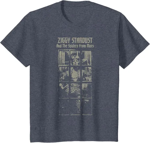 Vista 20 de David Bowie - Camiseta And The Spiders From Mars Faded, Negro