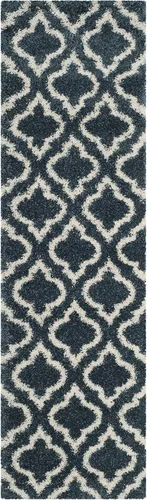 Vista 24 de SAFAVIEH Hudson Shag Collection - Alfombra decorativa de 2 x 3 pies, diseño marroquí, color gris y marfil, no desprende pelusa y de fácil cuidado, 2