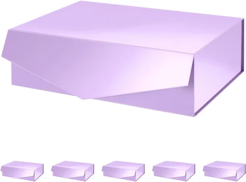 Vista 40 de PACKHOME Caja de regalo grande con tapa de 13.5 x 9 x 4.1 pulgadas, resistente caja de regalo plegable con cierre magnético