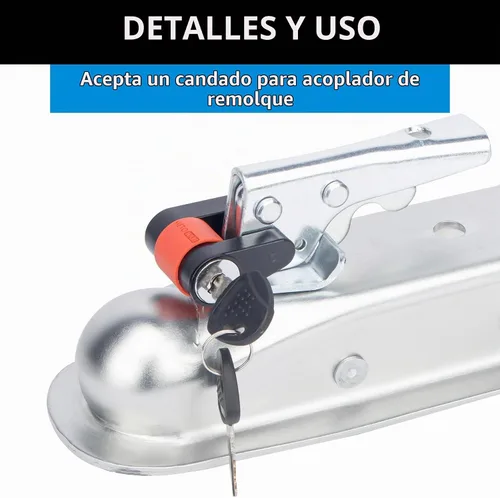 Vista 5 de METOWARE Acoplador Recto de Lengua de Remolque para Bola de 2", Acoplador de Remolque de Ancho de Canal de 2", 3,500LBS
