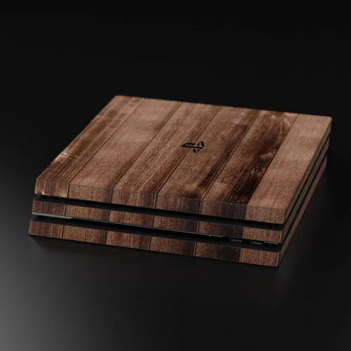 Vista 5 de Vinilo adhesivo de madera teñida con 2 pegatinas de barra de luz para Playstation 4 Pro