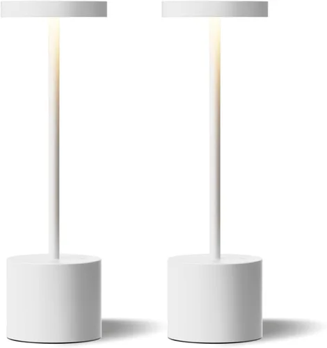 Vista 8 de Lámpara de mesa inalámbrica negra, lámparas con batería recargable de 4000mAh, lámparas LED inalámbricas para exteriores con atenuación continua