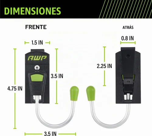 Vista 4 de AWP Monster Tool Hook, 1 paquete, soporte de clip de cinturón de metal
