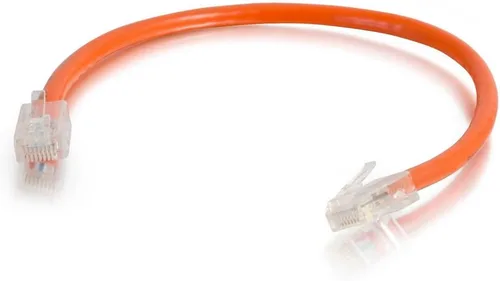 Vista 14 de C2G 24494 Cable cruzado Cat5e - Cable de conexión de red sin blindaje sin arranque, naranja (3 pies, 3.0 ft)