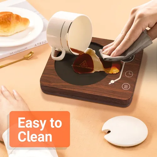 Vista 5 de Calentador de tazas de café, calentador de tazas CEROBEAR para escritorio, 3 controles de temperatura, 130 ℉/150 ℉/170 ℉, calentador de tazas