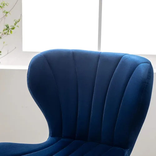 Vista 9 de Roundhill Furniture Ellston - Taburetes de bar giratorios ajustables de terciopelo, color azul, juego de 2