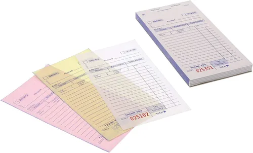 Vista 7 de AmerCareRoyal - Bloc de cheques para invitados, 14 líneas, tres partes sin carbono, 3.4 x 6.69, 50 formas/bloc, 50 almohadillas/caja