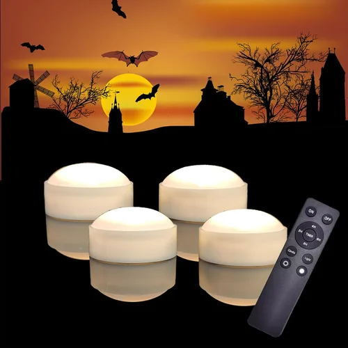 Vista 11 de iZAN Luces LED de calabaza a pilas con control remoto y temporizador, velas parpadeantes brillantes sin llama para decoración del hogar, fiesta