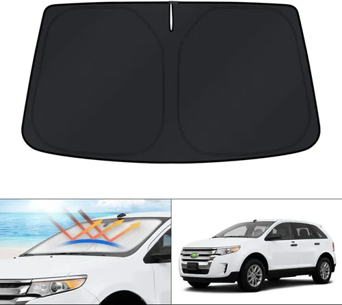 Vista 331 de KUST - Parasol plegable para parabrisas para BMW X1 E84, accesorios 2011 2012 2013 2014 2015, protector de visera de sol ajustable que bloquea