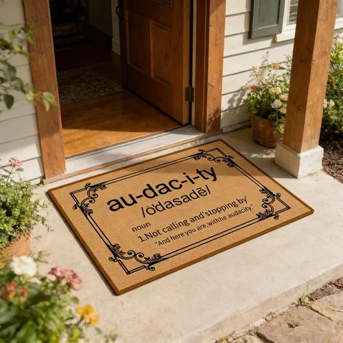 Vista 5 de Accssoey Audacity - Tapete de bienvenida divertido, tapete antideslizante para exteriores, tapete de bienvenida para interiores de 24 x 16 pulgadas