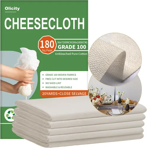 Vista 9 de Olicity Rollo de tela de queso, grado 100, 3 x 30 pies, 90 pies cuadrados