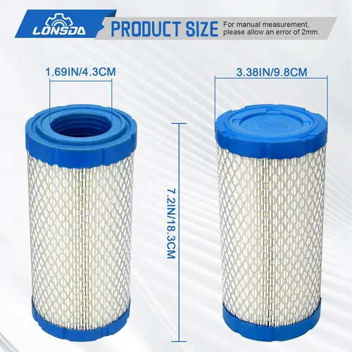 Vista 3 de Filtro de aire para Kubota K1211-82320 BX23 BX24 BX25 BX22 / John Deere M113621 / Kawasaki 11013-1290 11013-7029 11013-7048 / Wix 46444 9/644 9
