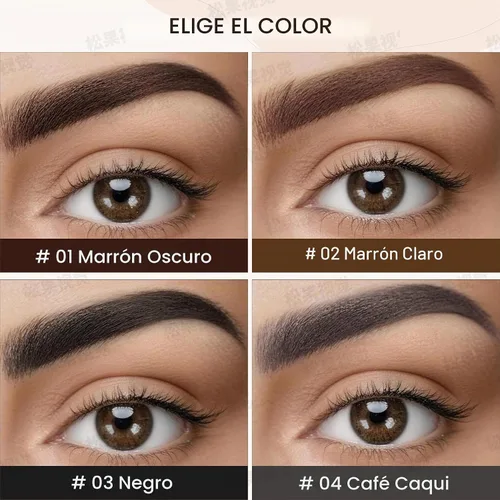 Vista 6 de [Paquete de 2]Lápiz de cejas, resistente al agua, maquillaje de cejas con dos extremos, kit profesional de mejora de cejas con cepillo para cejas
