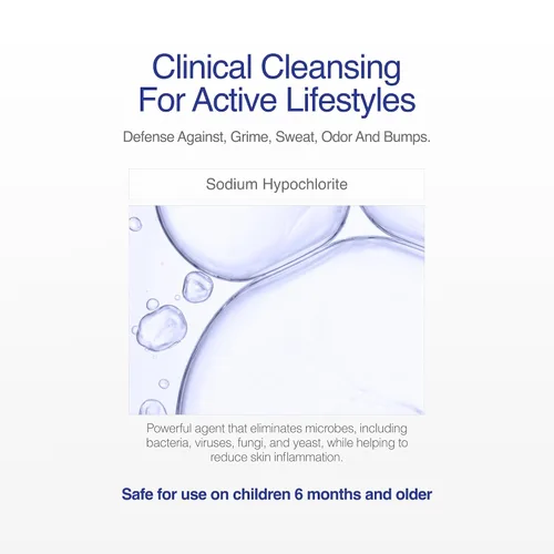 Vista 3 de CLn® SportWash - Gel de baño deportivo de alto rendimiento, para hombres y mujeres propensos a olores corporales, olor de pies, tiña, foliculitis