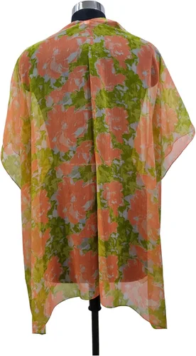 Vista 3 de Elu Cárdigan tipo kimono de playa para mujer, estilo casual, con estampado floral bohemio