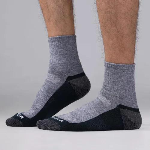 Vista 4 de WANDER Merino Wool Quarter Light Hiking Socks 3 Pairs Cushion Odor Control Dark Green* 3 Pairs