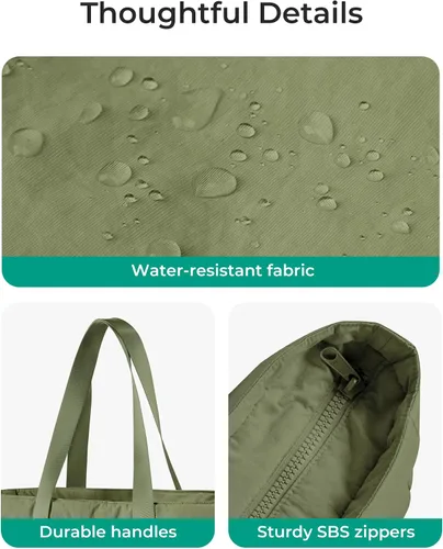 Vista 80 de BAGSMART Bolsa de mano para mujer con cremallera, bolsa de gimnasio con compartimentos, bolsa de trabajo para enfermera, baile, bolsa de yoga