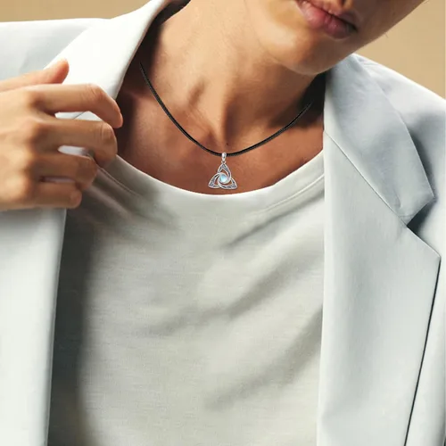 Vista 5 de TUGHRA S925 Sterling Silver Pendant Necklaces for Women Moonstone Necklaces Dainty Moonstone Necklace Jewelry Gifts for Her Women Teen Girls