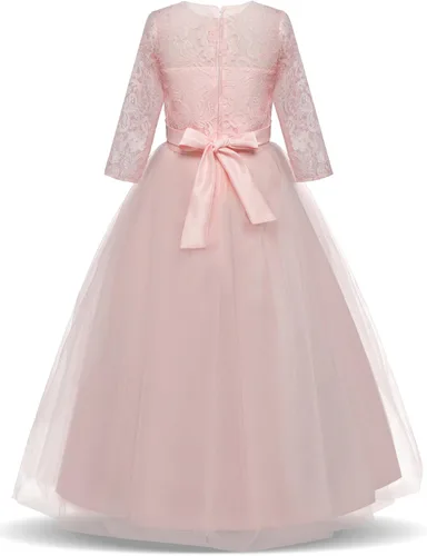Vista 4 de NNJXD Girls Princess Pageant Dress Kids Prom Ball Gowns Wedding Party Flower Dresses