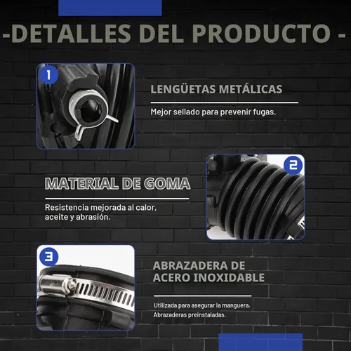 Vista 3 de Tubo de manguera de admisión para filtro de aire con abrazaderas para Honda Civic 2012-2015 1.8L 2013-2015 Acura Ilx 2.0L (OEM# 17225-R1A-A01)