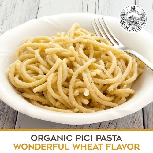 Vista 3 de Morelli Pici Pasta di Toscana - Pasta italiana gourmet - Fideos Pici orgánicos - Nidos de pasta orgánica gruesos fabricados en Italia a partir