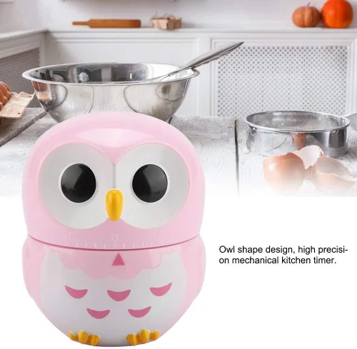 Vista 2 de Temporizador digital, lindos temporizadores con forma de animal para cocinar, temporizador de cocina con forma de búho, gestión del tiempo