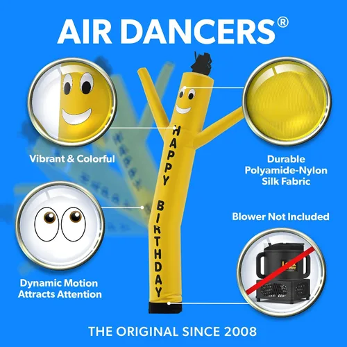 Vista 2 de LookOurWay Air Dancers Wacky Waving - Accesorio inflable de tubo para hombre, 6 pies de alto, publicidad de bailarín de aire, agitando hombre