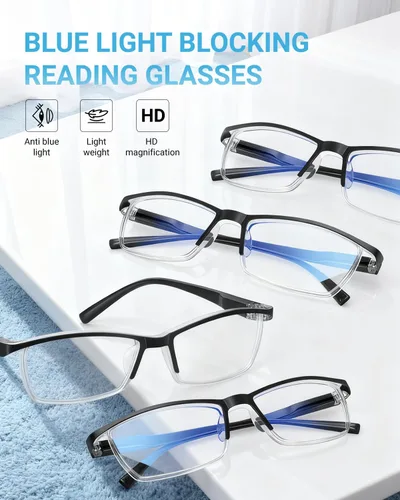 Vista 3 de LUFF 6 piezas Gafas de Lectura Anti-Rayos Azules Portátiles Ultra-Ligeras (0.00X)