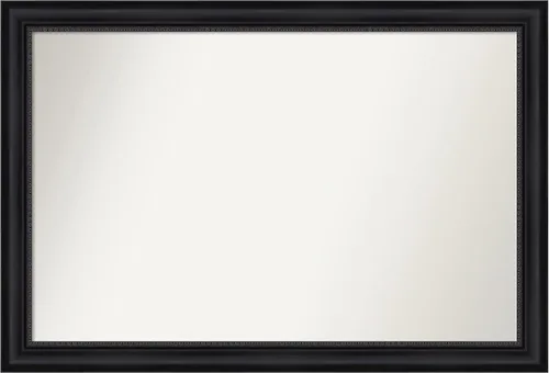 Vista 258 de Amanti Art Espejo personalizado, espejo de baño negro Astor, espejo de pared o espejo de tocador de baño sobre el fregadero (25 x 25 pulgadas)