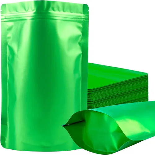 Vista 9 de 100 paquetes de bolsas de mylar a prueba de olores resellables, bolsas de pie negras con sello de aluminio para embalaje, 3.9×5.9 pulgadas