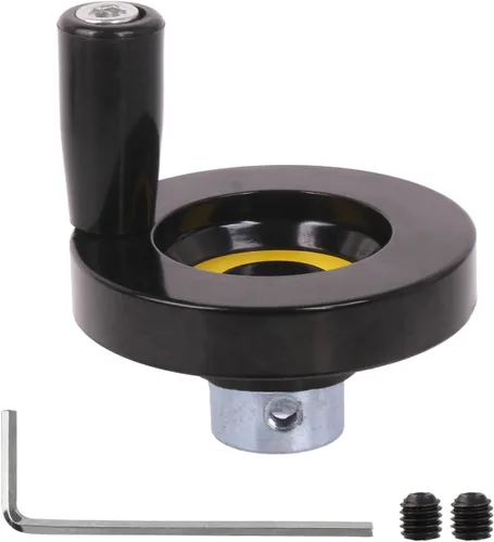 Vista 8 de Hand Wheel 63MM OD 8MM Mounting Hole Machine Key Fixing Bakelite Revolving Handle for Industrial Machinery