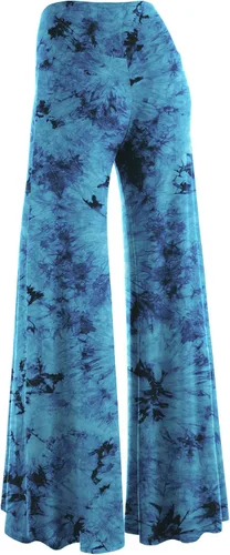 Vista 4 de Made By Johnny - Pantalones de palazzo de pierna ancha sólidos cómodos casuales para mujer