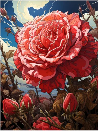 Vista 17 de CAPITUNEISKINEPA Dahlia Flower Posters - Posters For Room Mini Posters 9" x 11