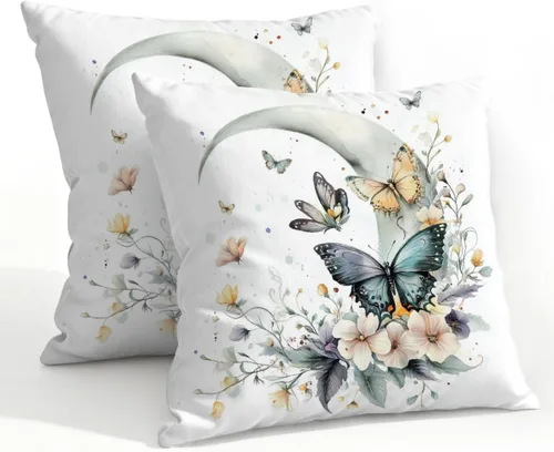 Vista 9 de Juego de 2 fundas de almohada impermeables para exteriores, 16 x 16 pulgadas, fundas de almohada decorativas de patio para muebles de jardín, sofá