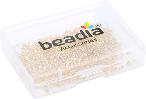 Vista 7 de BEADIA - Cuentas espaciadoras redondas bañadas en oro de 14 quilates, 2 mm, 600 piezas para hacer joyas sin decoloración