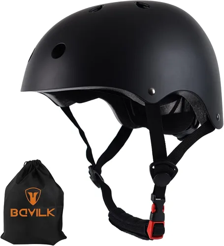 Vista 7 de Casco de bicicleta para niños pequeños, 2 tamaños ajustables, para niños y niñas, multideporte, ajustable, para scooter, bicicleta, monopatín