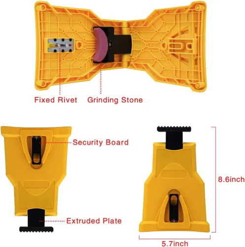 Vista 2 de SDMS Chainsaw Sharpener, Portable Chain Saw Blade Teeth Sharpener Work Sharp Fast-Sharpening Stone Grinder Tools Suitable for 14/16/18/20 Inch