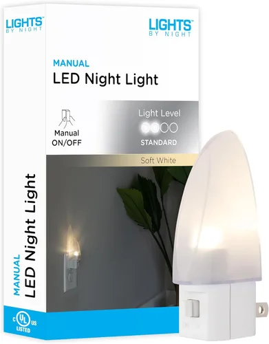 Vista 11 de Lights by Night Luz nocturna LED enchufable, luz nocturna enchufable a la pared, sensor de atardecer a amanecer, blanco cálido, dormitorio, baño