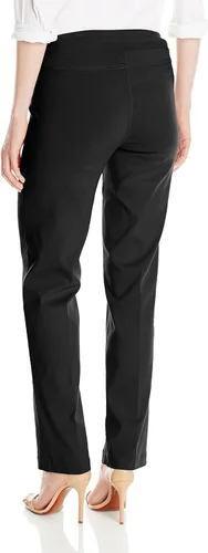 Vista 2 de SLIM-SATION - Pantalón de pierna relajada con banda ancha y control de abdomen para mujer Negro