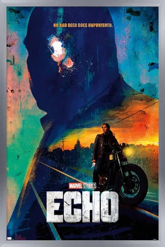 Vista 16 de Trends International Marvel Echo - Póster de pared de una hoja, 22.4 pulgadas de largo x 14.7 pulgadas, versión enmarcada de madera de granero