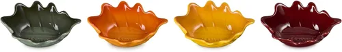 Vista 3 de Le Creuset Juego de 4 cuencos de madera de roble francés, multicolor