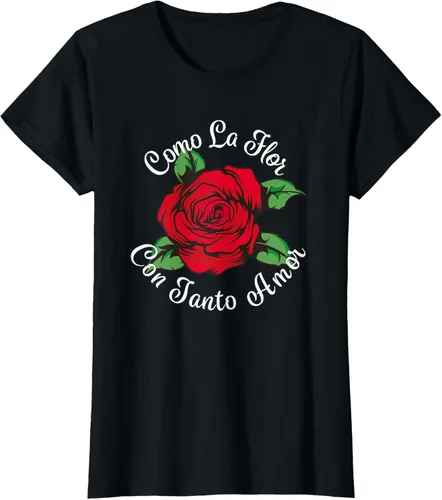 Vista 39 de Como La Flor - Bailar Cumbia - Mexican Rose Fiesta Regalo Camiseta Negro
