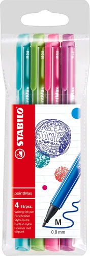 Vista 15 de STABILO - pointMax - Bolígrafo con punta de nailon - Paquete de 12 - Colores surtidos